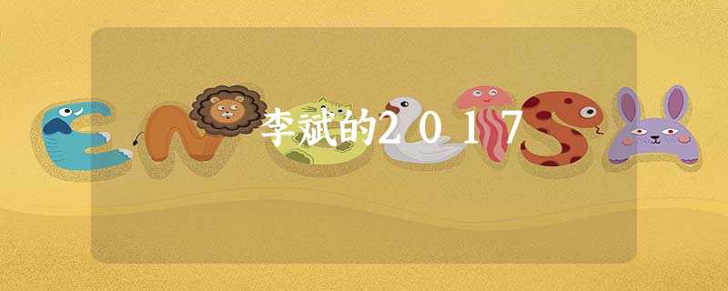 李斌的2017 李斌的2017