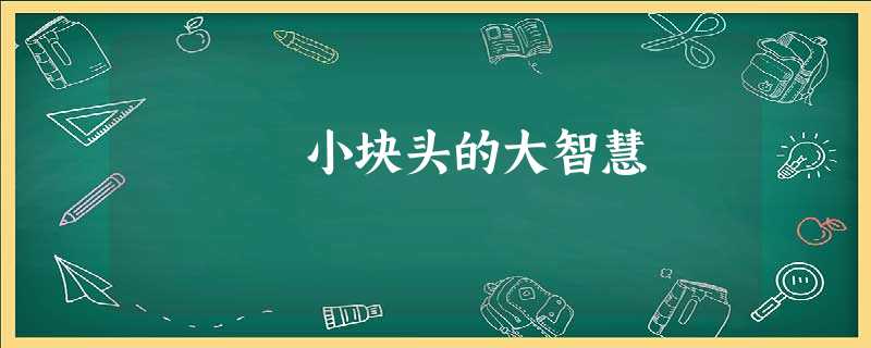 小块头的大智慧 小块头的大智慧