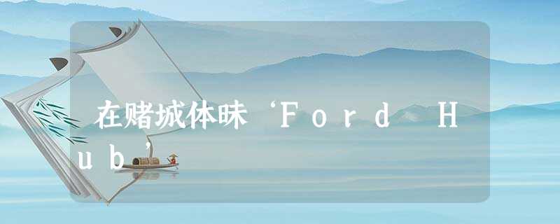 在赌城体昧‘Ford Hub’ 在赌城体昧‘Ford Hub’