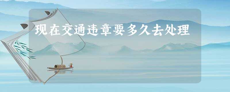 现在交通违章要多久去处理 现在交通违章要多久去处理