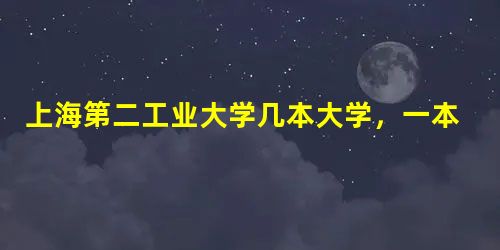 上海第二工业大学几本大学,一本还是二本 上海第二工业大学几本大学,一本还是二本
