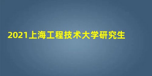 2021上海工程技术大学研究生招生专业目录含研究生考试科目 2021上海工程技术大学研究生招生专业目录含研究生考试科目