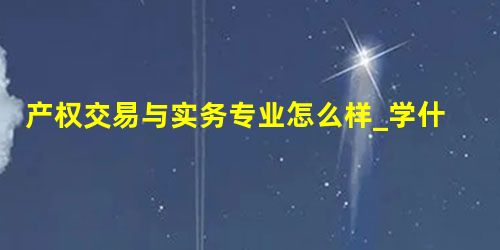 产权交易与实务专业怎么样_学什么_前景好吗 产权交易与实务专业怎么样_学什么_前景好吗
