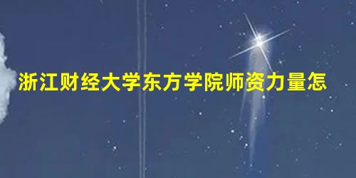 浙江财经大学东方学院师资力量怎么样,队伍水平如何? 浙江财经大学东方学院师资力量怎么样,队伍水平如何?
