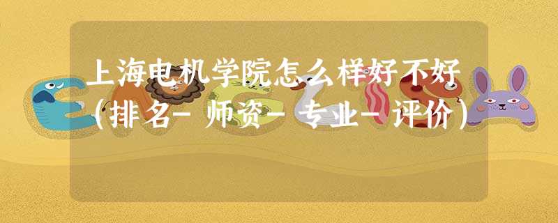 上海电机学院怎么样好不好(排名-师资-专业-评价) 上海电机学院怎么样好不好(排名-师资-专业-评价)