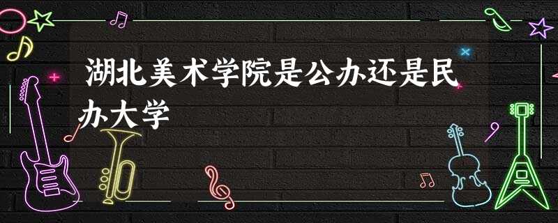 湖北美术学院是公办还是民办大学 湖北美术学院是公办还是民办大学