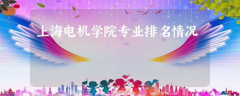 上海电机学院专业排名情况 上海电机学院专业排名情况