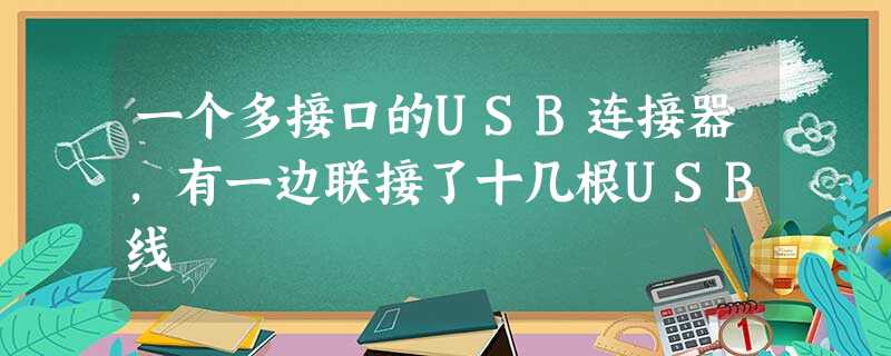 一个多接口的USB连接器,有一边联接了十几根USB线 一个多接口的USB连接器,有一边联接了十几根USB线