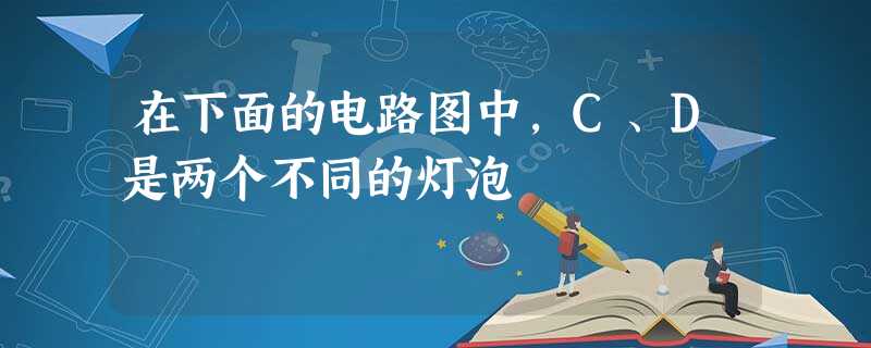 在下面的电路图中,C、D是两个不同的灯泡 在下面的电路图中,C、D是两个不同的灯泡