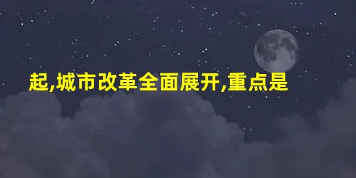 起,城市改革全面展开,重点是 起,城市改革全面展开,重点是