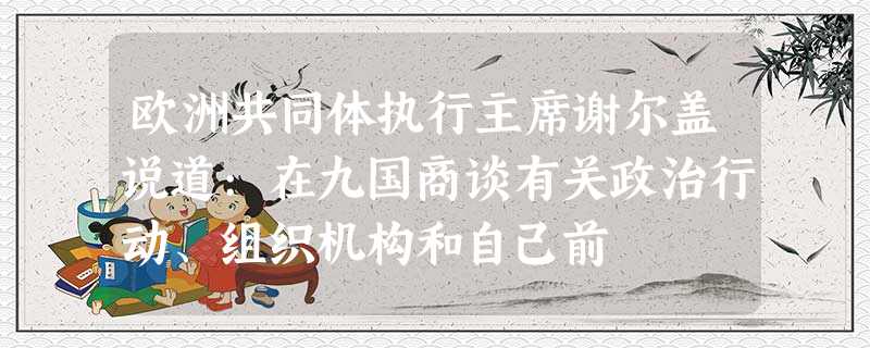 欧洲共同体执行主席谢尔盖说道:在九国商谈有关政治行动、组织机构和自己前 欧洲共同体执行主席谢尔盖说道:在九国商谈有关政治行动、组织机构和自己前