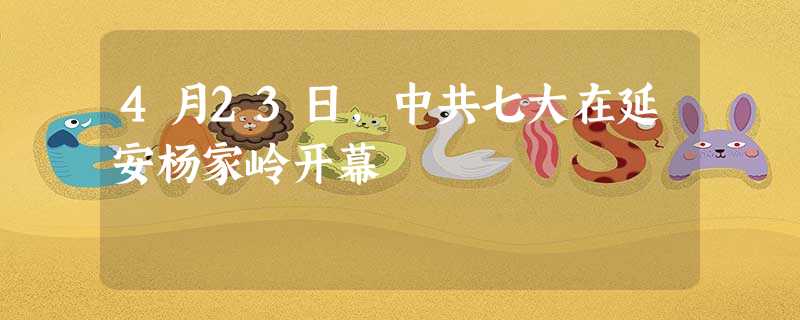 4月23日,中共七大在延安杨家岭开幕 4月23日,中共七大在延安杨家岭开幕