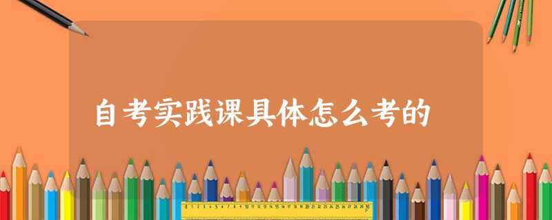 自考实践课具体怎么考的 自考实践课具体怎么考的
