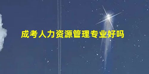 成考人力资源管理专业好吗 成考人力资源管理专业好吗