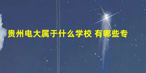 贵州电大属于什么学校 有哪些专业 贵州电大属于什么学校 有哪些专业