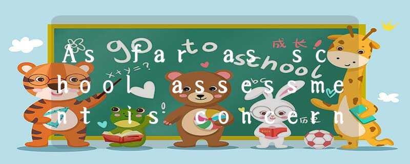 As far as school assessment is concerned, we have teacher’s assessment As far as school assessment is concerned, we have teacher’s assessment