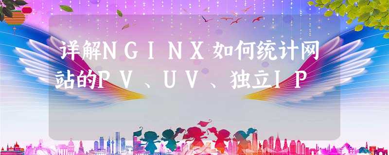 详解NGINX如何统计网站的PV、UV、独立IP 详解NGINX如何统计网站的PV、UV、独立IP
