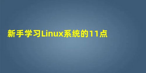 新手学习Linux系统的11点建议 新手学习Linux系统的11点建议