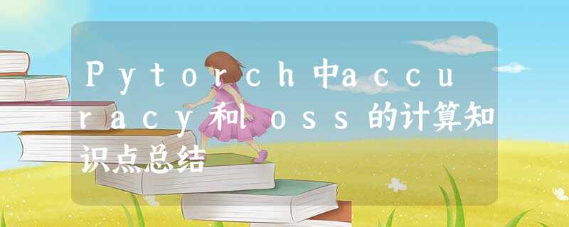 Pytorch中accuracy和loss的计算知识点总结 Pytorch中accuracy和loss的计算知识点总结