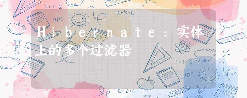 Hibernate:实体上的多个过滤器 Hibernate:实体上的多个过滤器