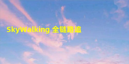 SkyWalking 全链路追踪工具-使用入门 SkyWalking 全链路追踪工具-使用入门