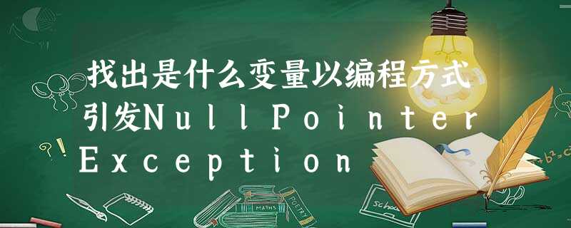 找出是什么变量以编程方式引发NullPointerException 找出是什么变量以编程方式引发NullPointerException