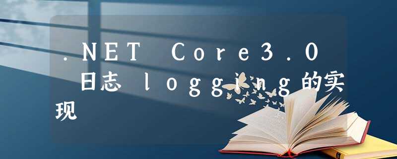 .NET Core3.0 日志 logging的实现 .NET Core3.0 日志 logging的实现