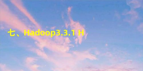 七、Hadoop3.3.1 HA 高可用集群QJM (基于Zookeeper,NameNode高可用+Yarn高可用) 七、Hadoop3.3.1 HA 高可用集群QJM (基于Zookeeper,NameNode高可用+Yarn高可用)