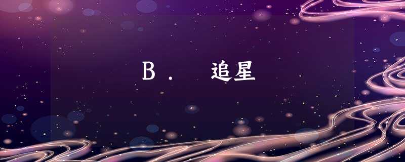 B. 追星 B. 追星