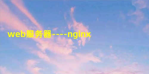 web服务器----nginx 基础 web服务器----nginx 基础