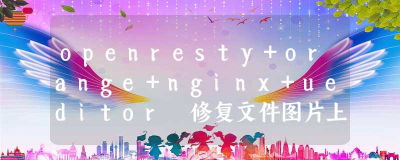 openresty+orange+nginx+ueditor 修复文件图片上传