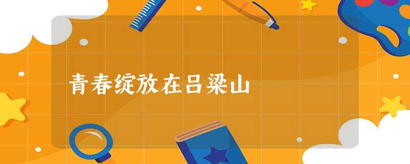 青春绽放在吕梁山 青春绽放在吕梁山