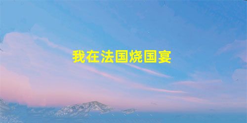 我在法国烧国宴 我在法国烧国宴