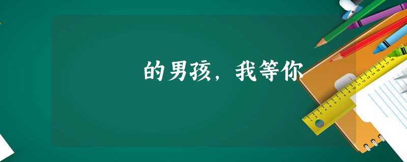 的男孩,我等你 的男孩,我等你