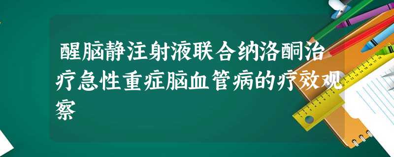 醒脑静注射液联合纳洛酮治疗急性重症脑血管病的疗效观察 醒脑静注射液联合纳洛酮治疗急性重症脑血管病的疗效观察