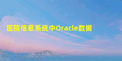医院信息系统中Oracle数据库的备份与恢复方法 医院信息系统中Oracle数据库的备份与恢复方法