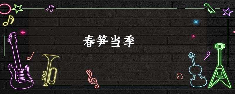 春笋当季 春笋当季