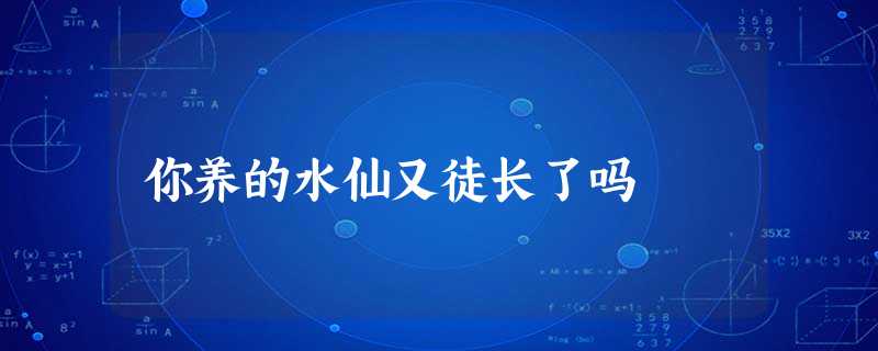 你养的水仙又徒长了吗 你养的水仙又徒长了吗