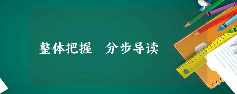 整体把握 分步导读 整体把握 分步导读