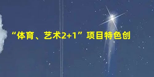 “体育、艺术2+1”项目特色创新方向研究 “体育、艺术2+1”项目特色创新方向研究