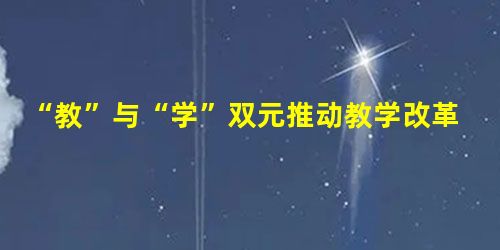 “教”与“学”双元推动教学改革的实践 “教”与“学”双元推动教学改革的实践