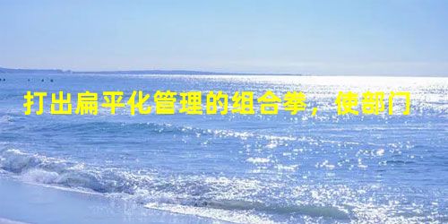 打出扁平化管理的组合拳,使部门和各级部各司其职又相互合作 打出扁平化管理的组合拳,使部门和各级部各司其职又相互合作