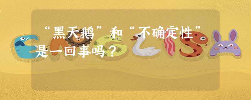 “黑天鹅”和“不确定性”是一回事吗? “黑天鹅”和“不确定性”是一回事吗?