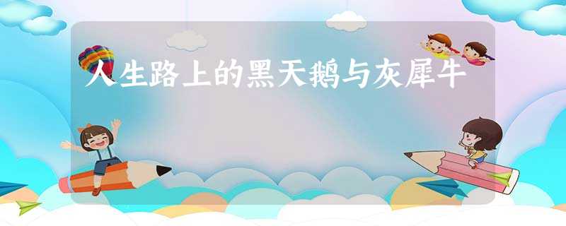 人生路上的黑天鹅与灰犀牛 人生路上的黑天鹅与灰犀牛