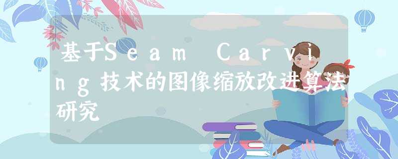 基于Seam Carving技术的图像缩放改进算法研究 基于Seam Carving技术的图像缩放改进算法研究