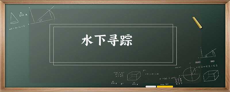 水下寻踪 水下寻踪