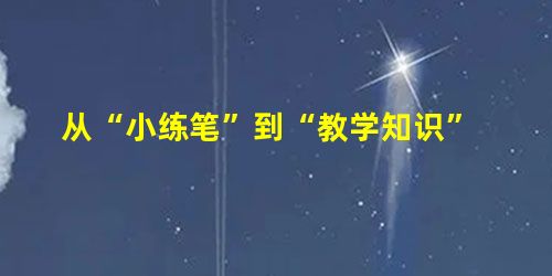 从“小练笔”到“教学知识” 从“小练笔”到“教学知识”