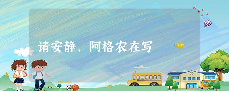 请安静,阿格农在写 请安静,阿格农在写