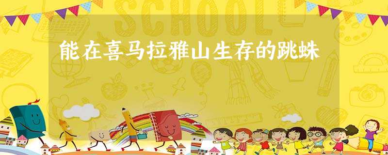 能在喜马拉雅山生存的跳蛛 能在喜马拉雅山生存的跳蛛