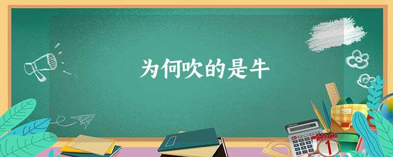 为何吹的是牛 为何吹的是牛